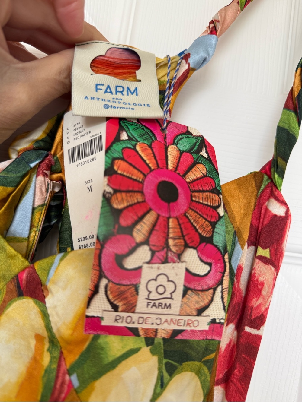 FARM Rio Tropical Floral Maxi Dress — Green, Orange, Yellow - Picture 8 of 9
